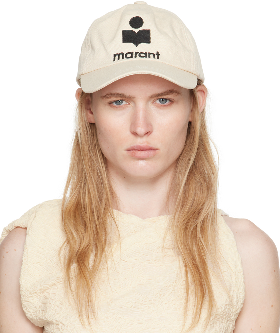 【関税込み】Isabel Marant オフホワイト Tyrony キャップ Isabel Marant: オフホワイト Tyrony キャップ | SSENSE 日本