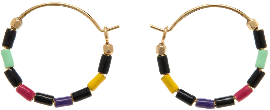 Isabel Marant Gold & Multicolor Bead Earrings