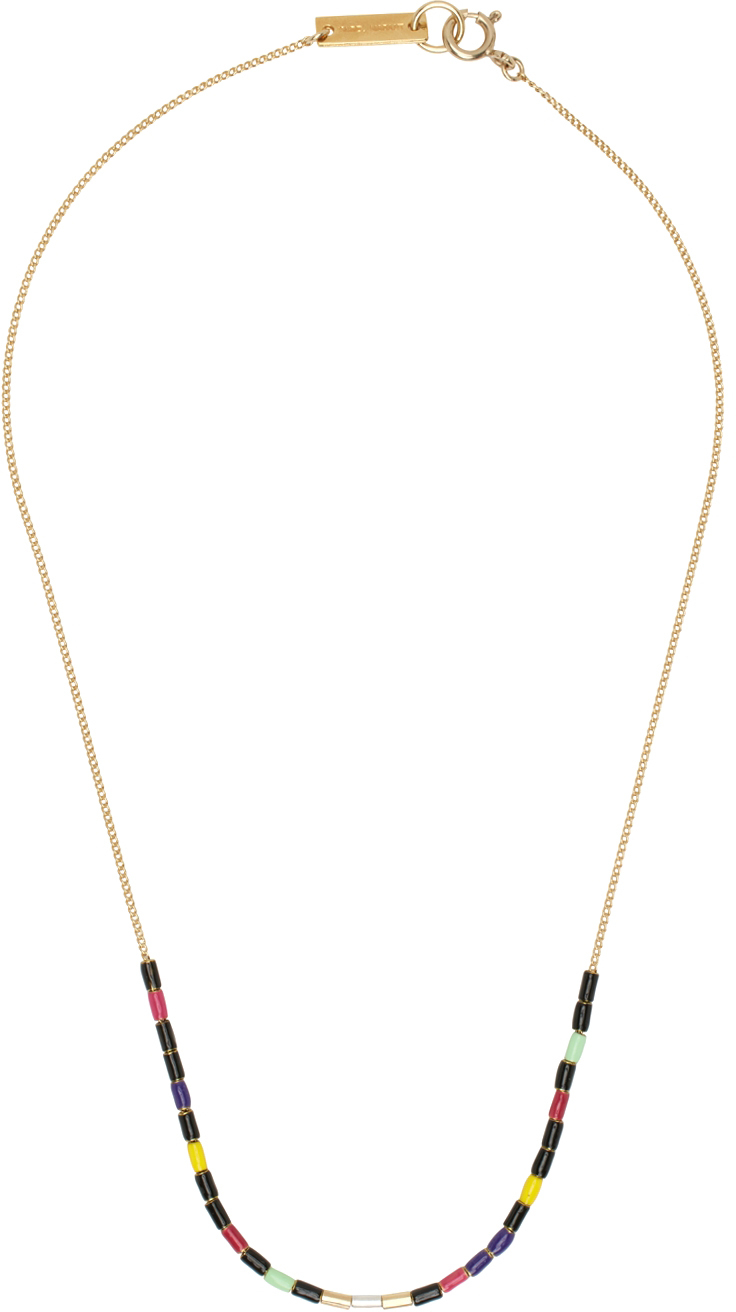 Isabel Marant Gold Color Stripe Necklace