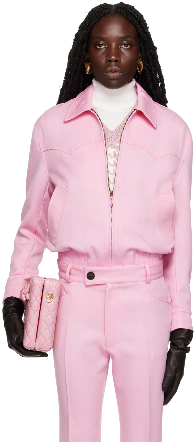 SSENSE Exclusive Pink Harrington Jacket