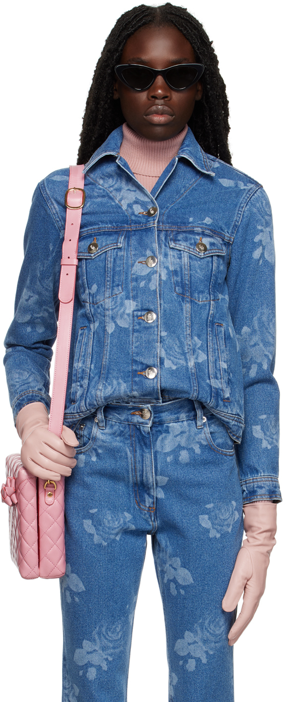 SSENSE Exclusive Blue Denim Jacket by Ernest W. Baker on Sale