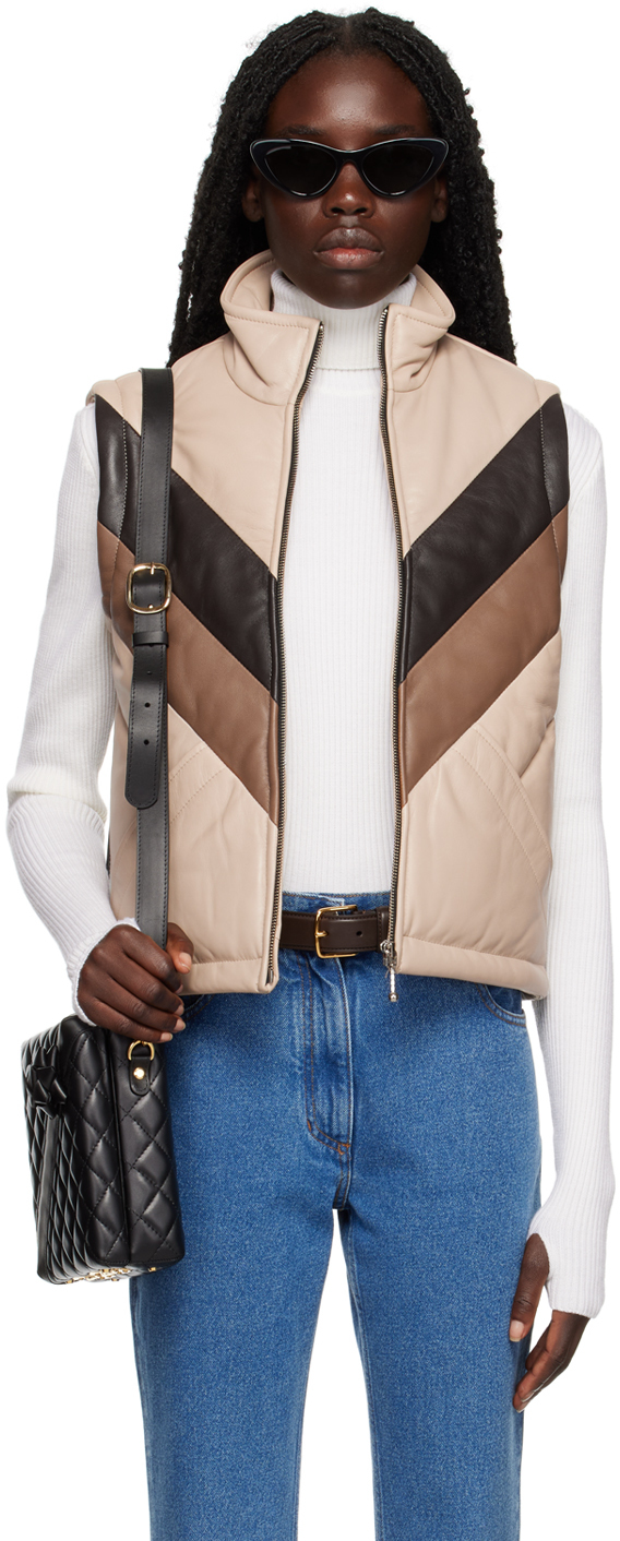 SSENSE Exclusive Brown 70's Leather Vest