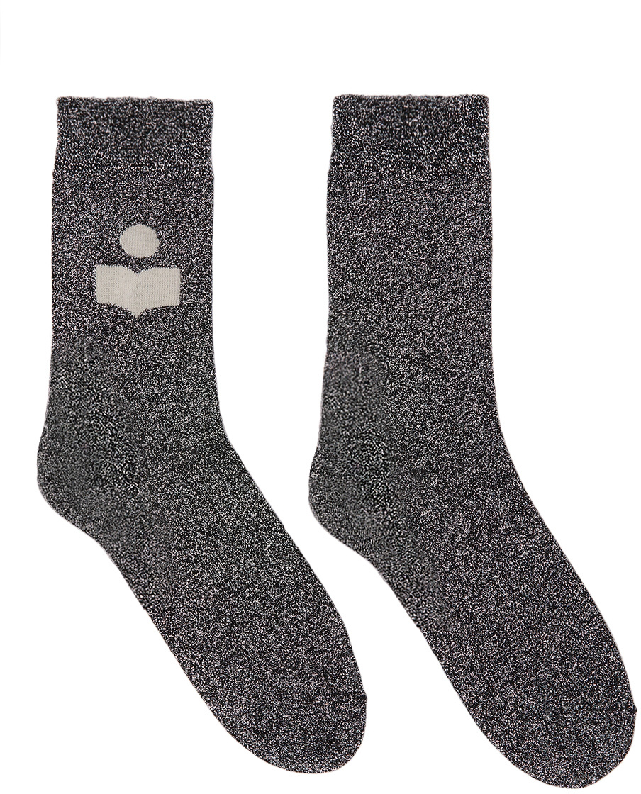 Isabel Marant Black & Silver Slazia Socks