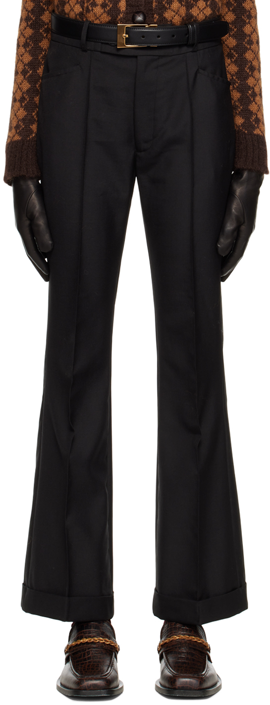 SSENSE Exclusive Black Cuffed 70's Trousers