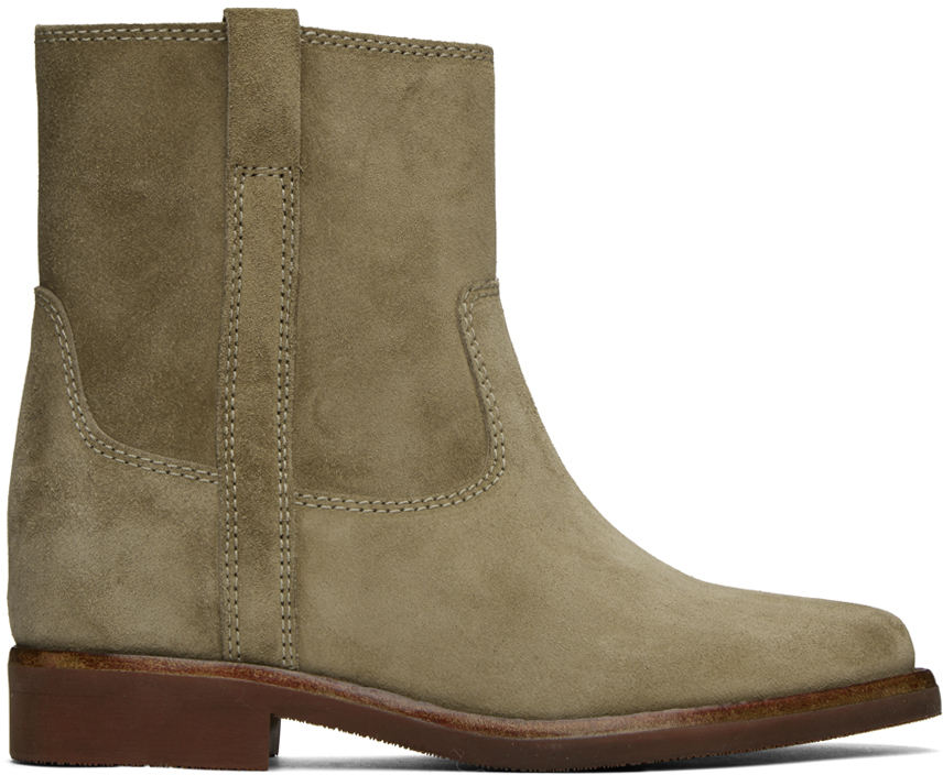Shop Isabel Marant Taupe Susee Boots In 50ta Taupe