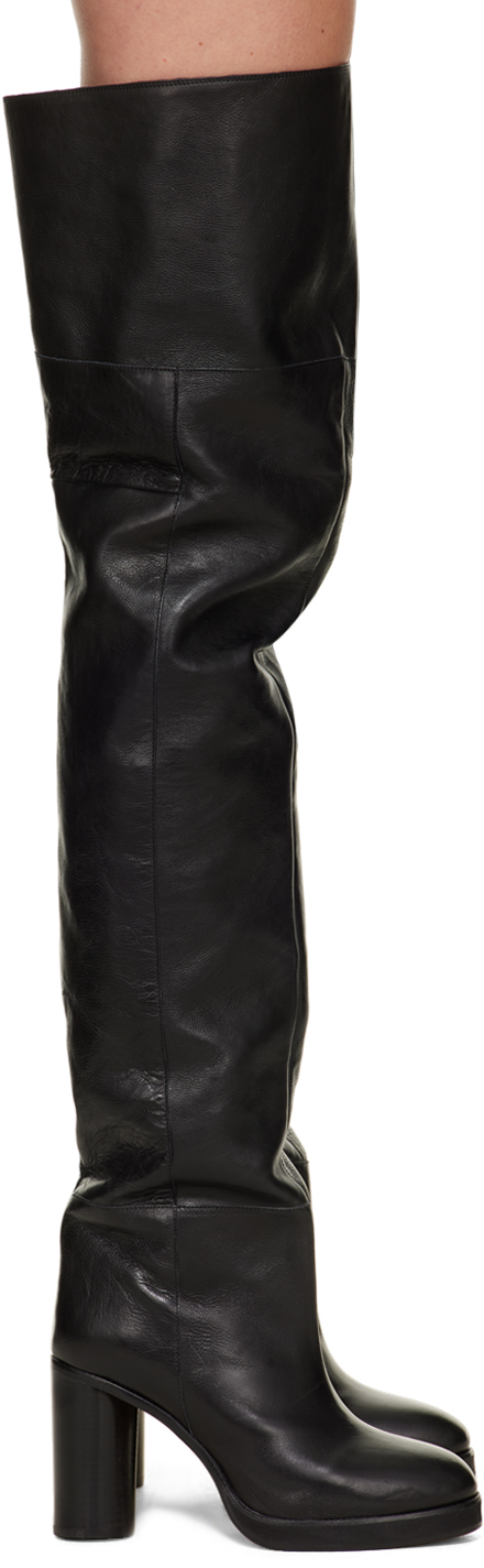 Black Lurna Tall Boots By Isabel Marant On Sale