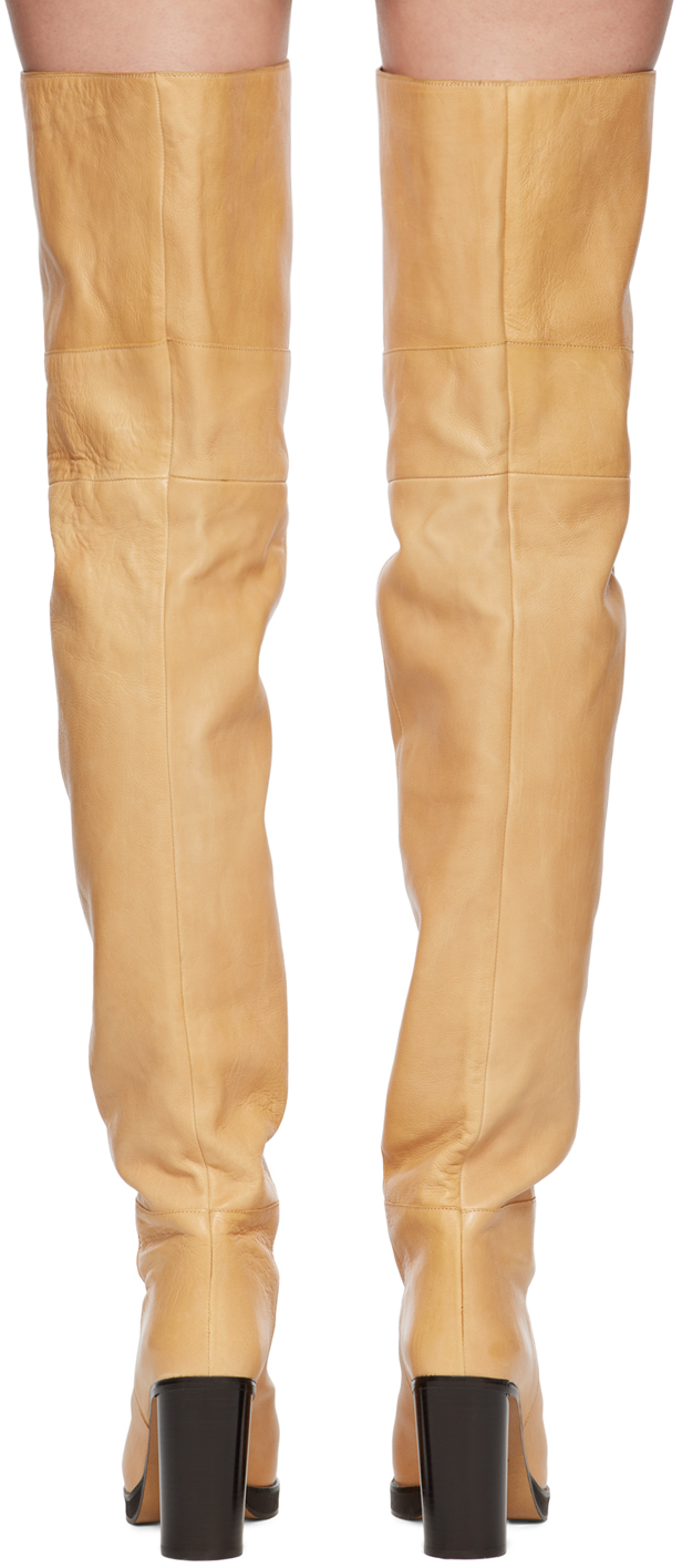 ISABEL MARANT TAN LURNA TALL BOOTS 