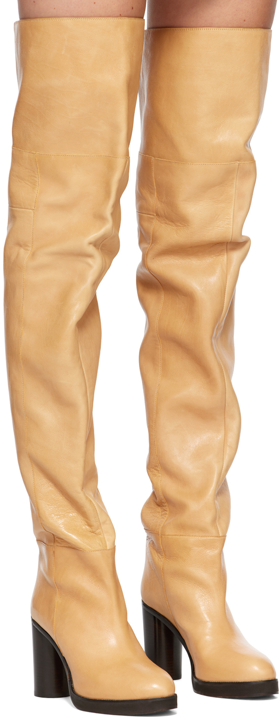 ISABEL MARANT TAN LURNA TALL BOOTS 