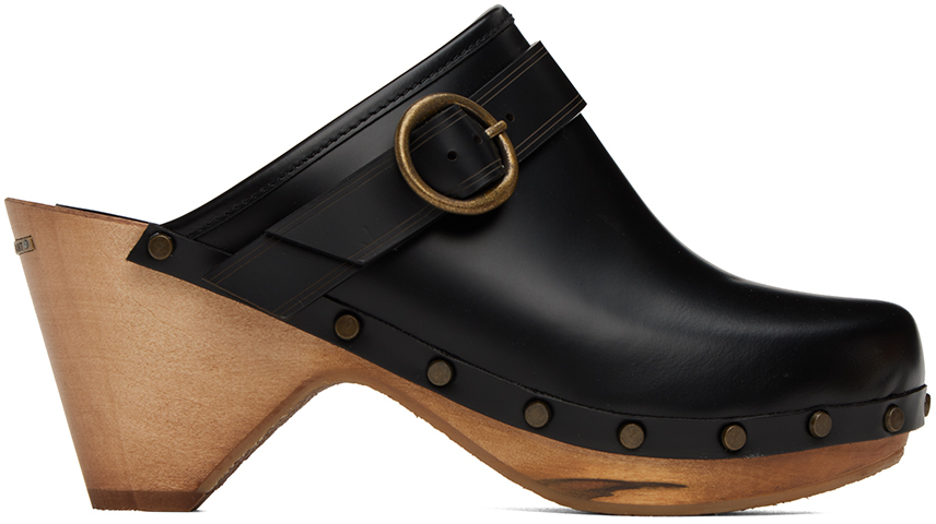 ISABEL MARANT BLACK TITYA CLOG HEELS