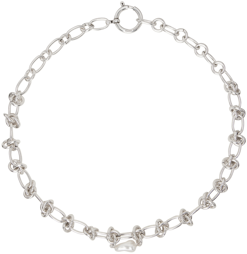 Ssense Uomo Accessori Gioielli Collane Purple Diamond Noir Pearl Necklace 