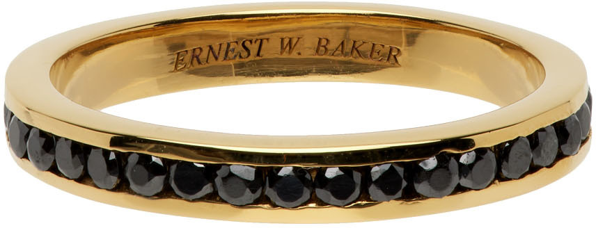 Ernest W. Baker SSENSE Exclusive Gold Stone Ring
