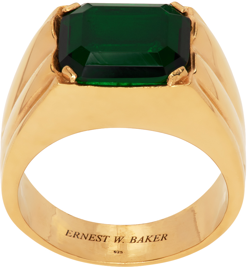 Gold & Green Stone Ring