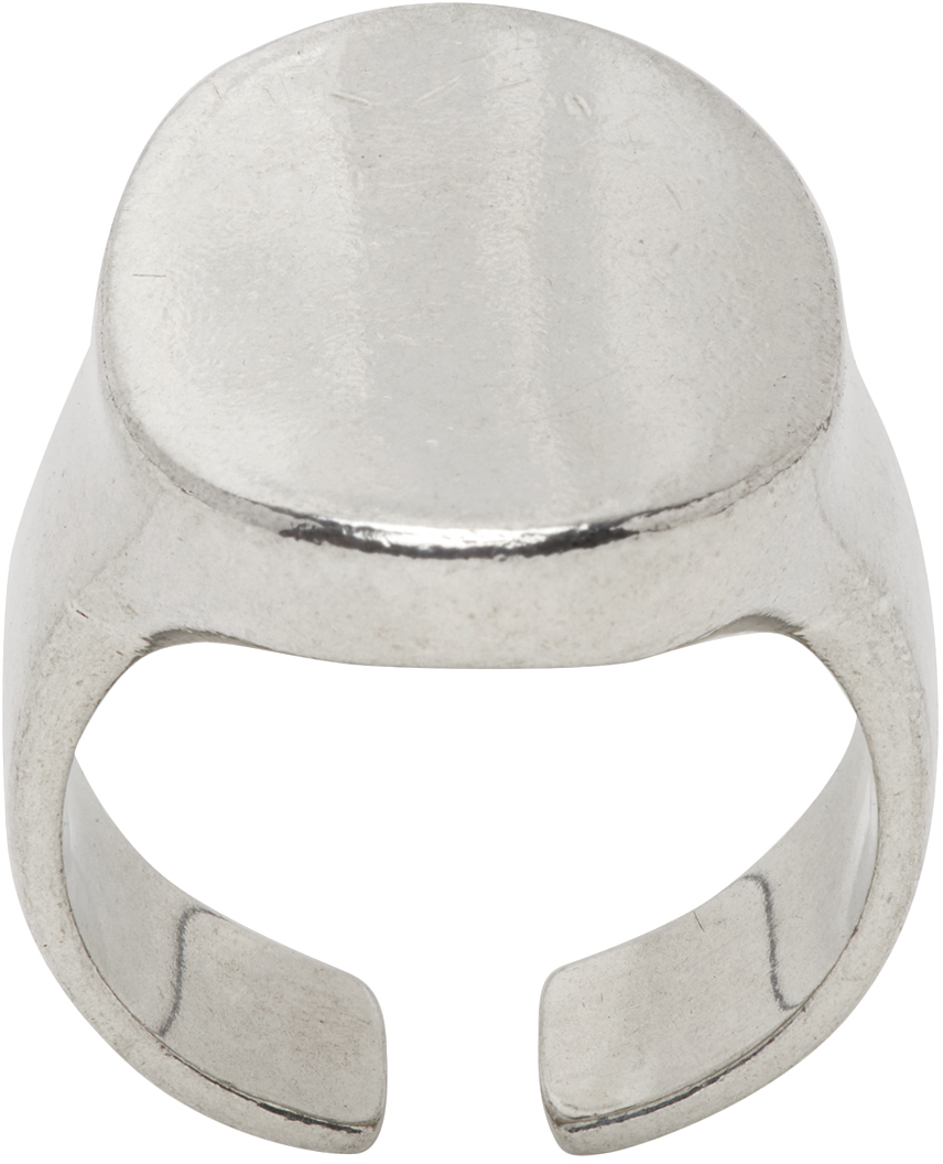 Ssense Uomo Accessori Gioielli Anelli Silver Thin Chain Interlocking G Ring 