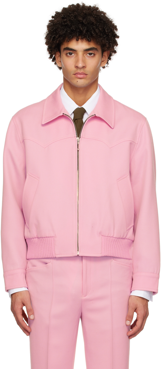 Ernest W. Baker Pink Western Harrington Jacket