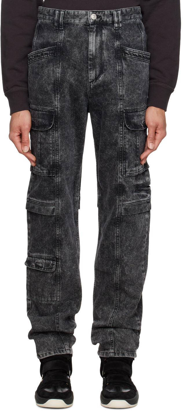 Blue Jerwan Denim Cargo Pants