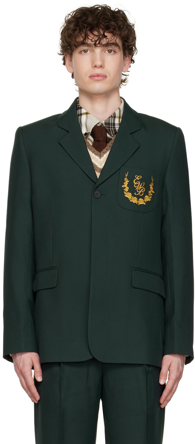 SSENSE Exclusive Green Country Club Blazer by Ernest W. Baker on Sale