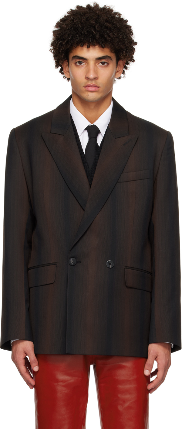 Brown Two-Button Blazer Ssense Uomo Abbigliamento Cappotti e giubbotti Giacche Blazer 