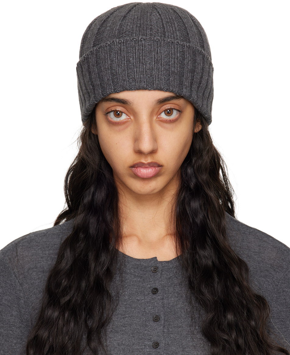 Gray MHL. Contrast Rib Beanie by Margaret Howell on Sale