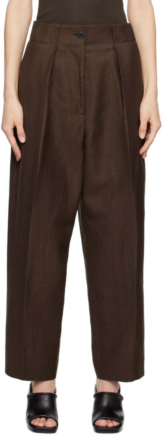 Margaret Howell Brown Relaxed-Fit Trousers
