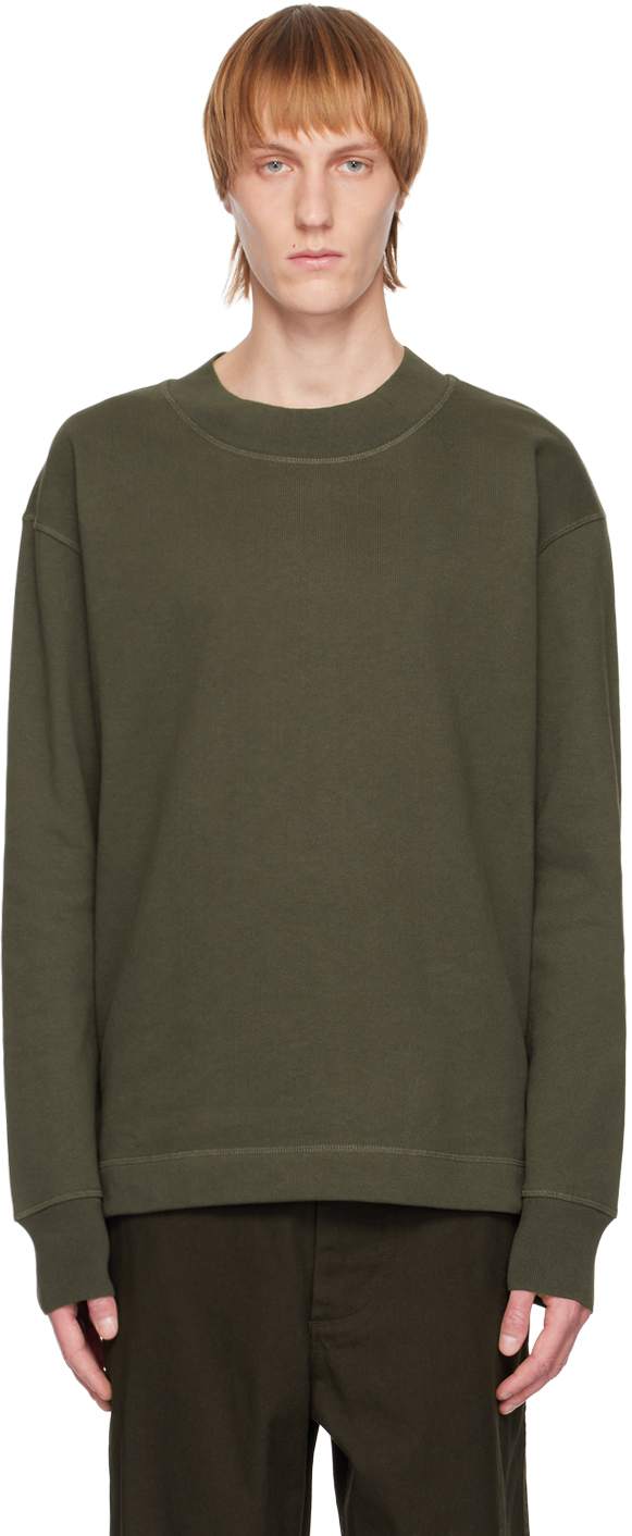 Mhl By Margaret Howell Green Oversized Sweatshirt In Dark Green