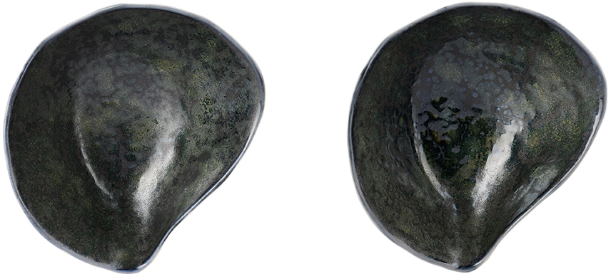 Sarah-linda Forrer Green & Grey Indulge No. 2 Small Bowl Set In A.11 Graphite Grey W