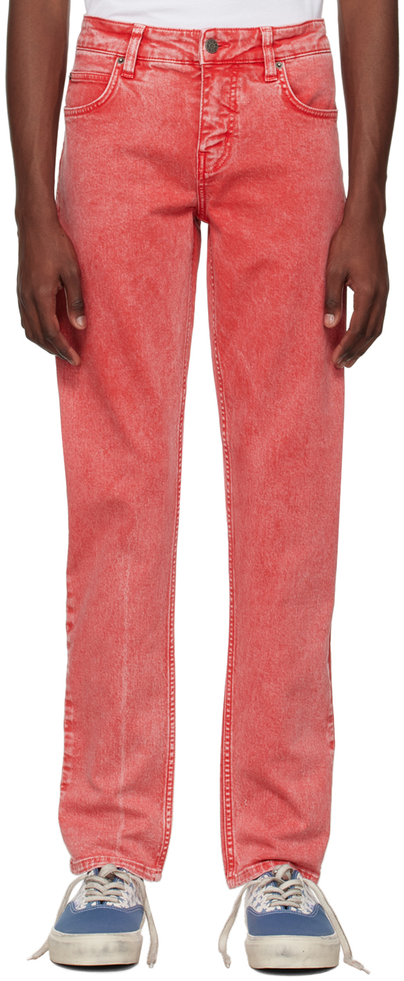 Guess Jeans U.s.a. Red Straight-leg Jeans In Gusa Burnt Orange Wa