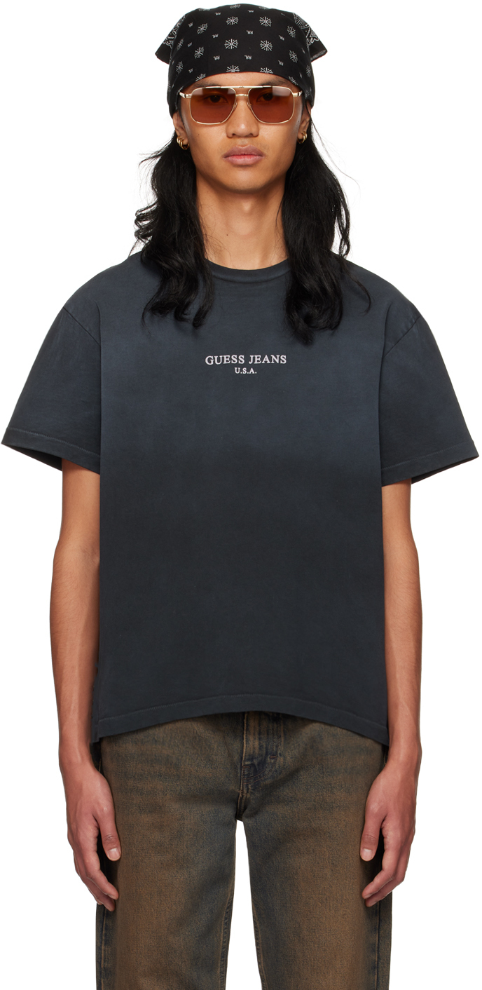 Guess Jeans U.s.a. Black Classic T-shirt In Jet Black