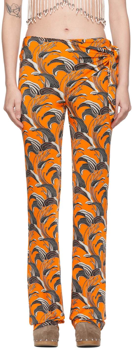 Orange Viscose Trousers