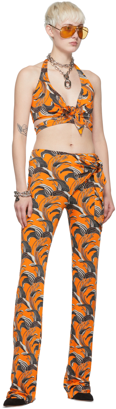 Orange Viscose Tank Top