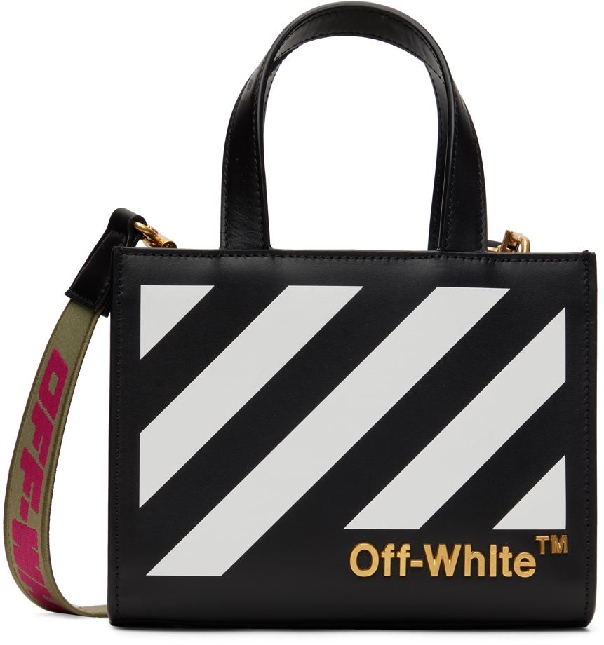 Black Diag Hybrid Shop 18 Lettering Tote by Off-White on Sale