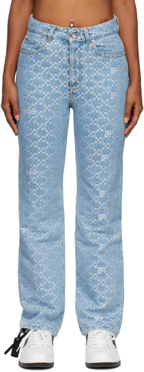 Ssense Donna Abbigliamento Pantaloni e jeans Jeans Jeans affosulati Off-White Classic Tapered Jeans 