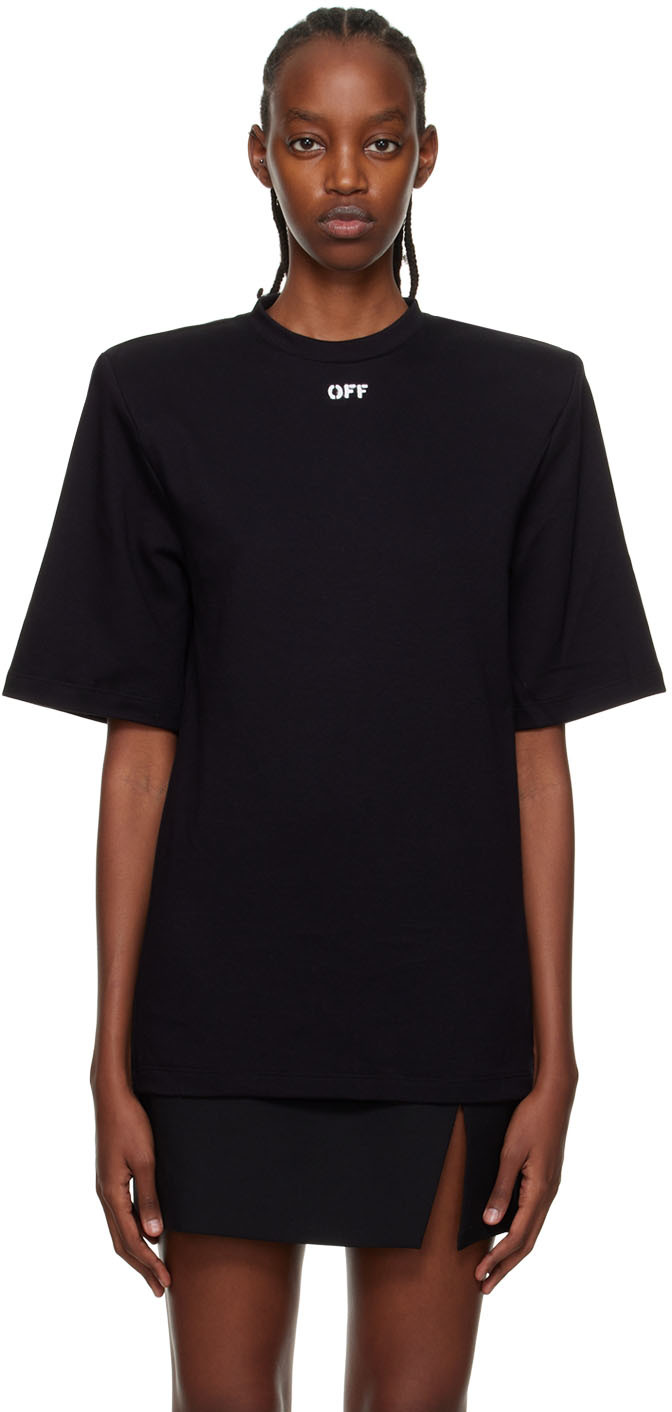 Off-White Black Stamp Should Pads T-Shirt