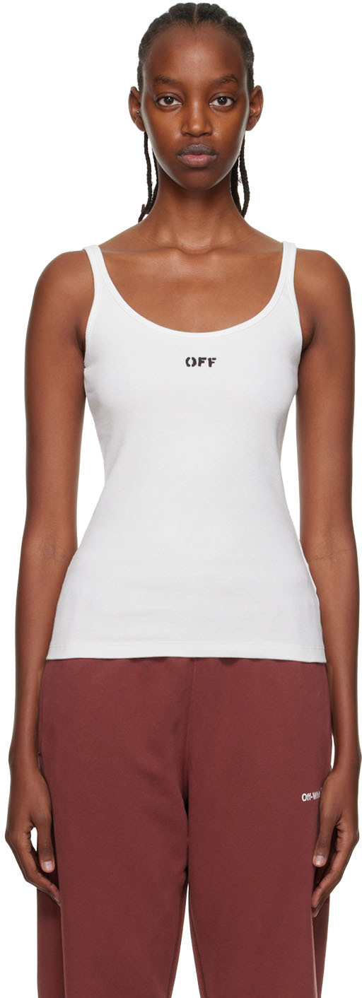 Off-White Silk Tank Top Ssense Donna Abbigliamento Top e t-shirt Top Tank top 