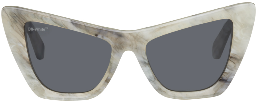 Off-white Gray Marble Sunglasses In Grey