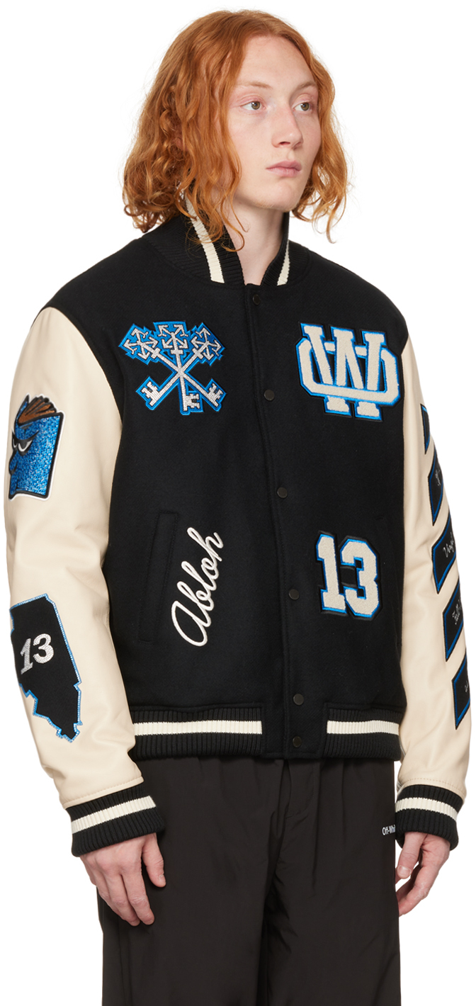 Off-White Men's Arr Emb Zip Bomber