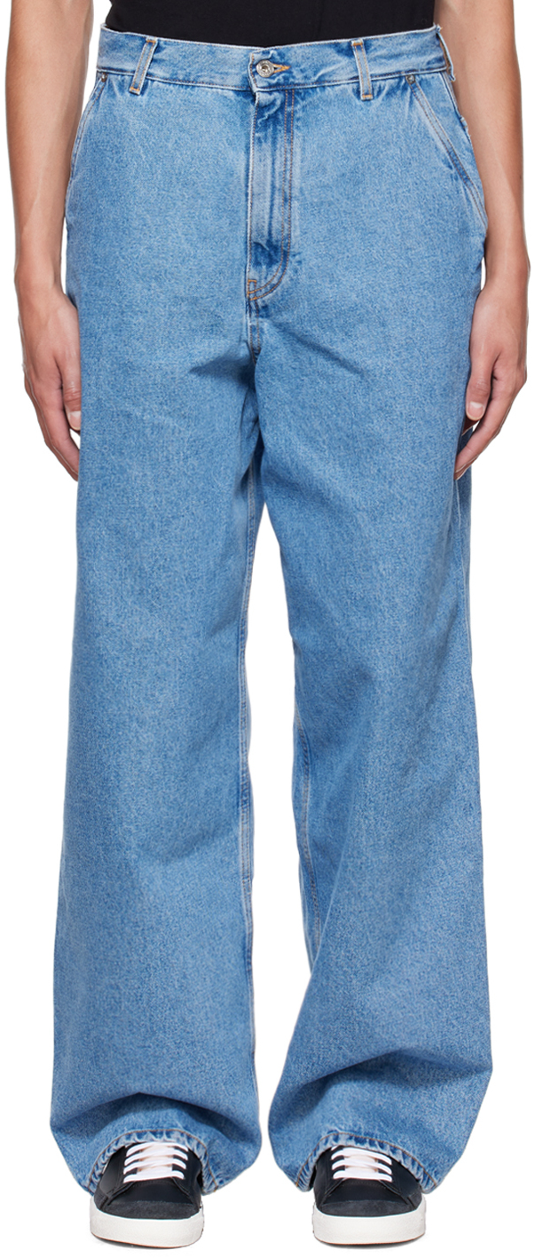 Off-White Blue Wide Jeans