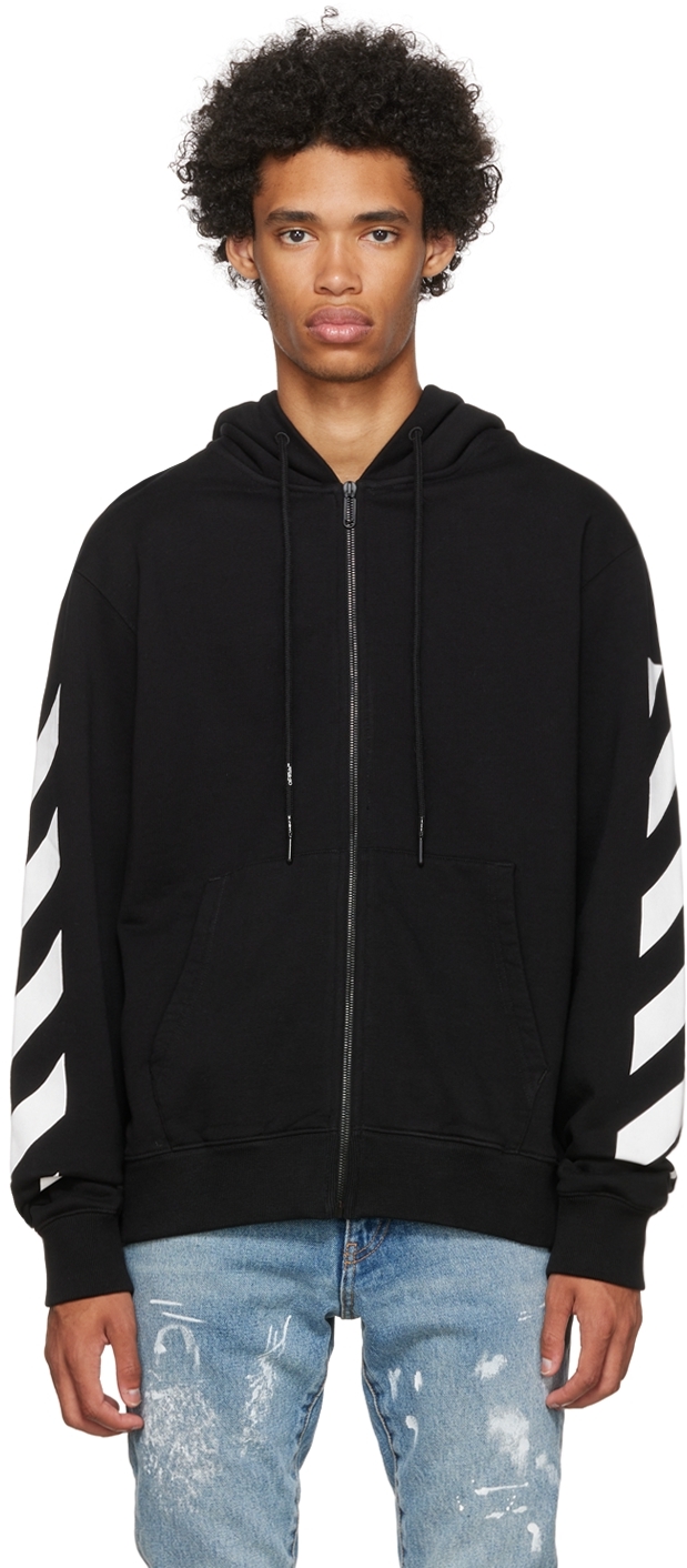 Black Diag Hoodie by Off-White on Sale