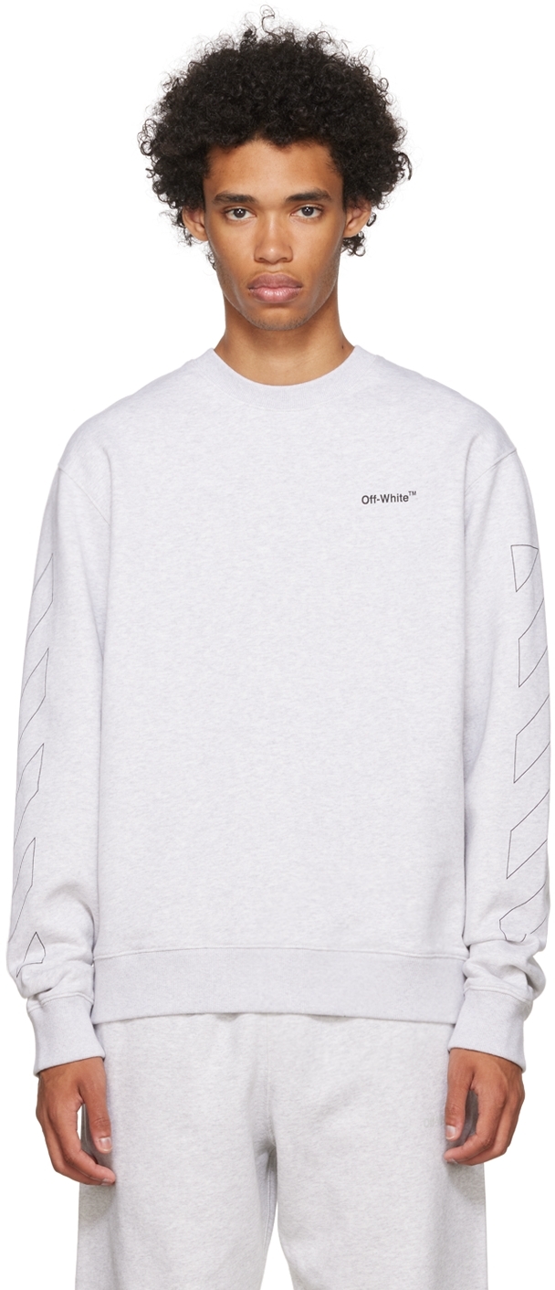 Afsky konsol Regnbue Grey Diag Sweatshirt by Off-White on Sale