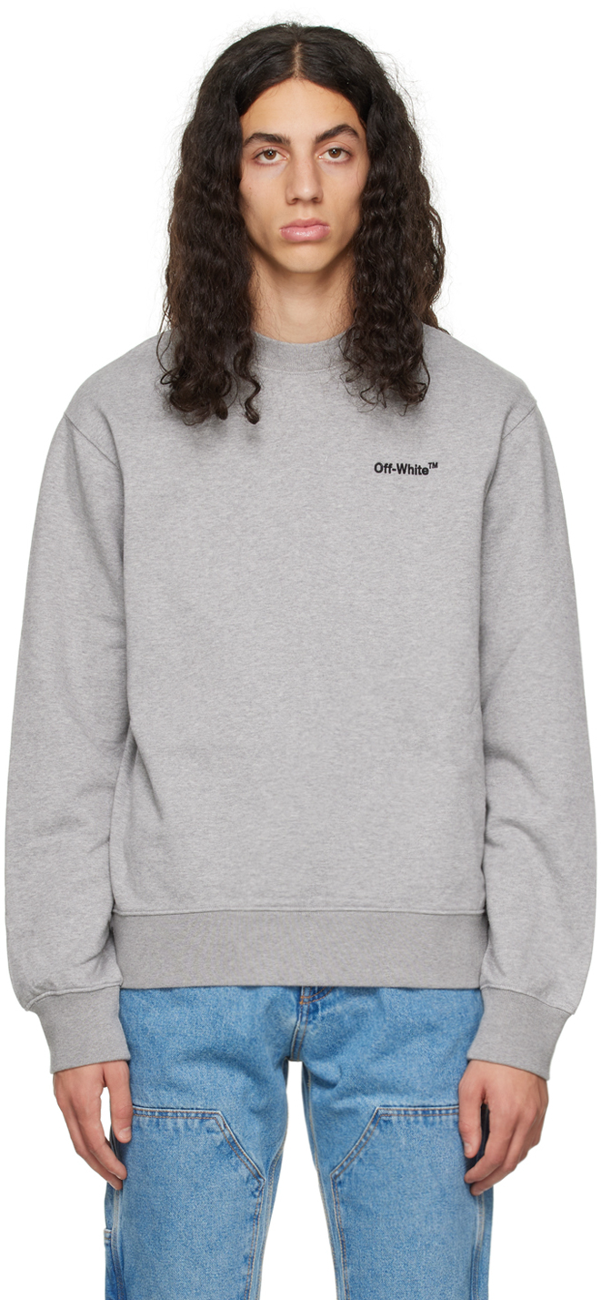 Off-White Gray Helvetica Sweatshirt
