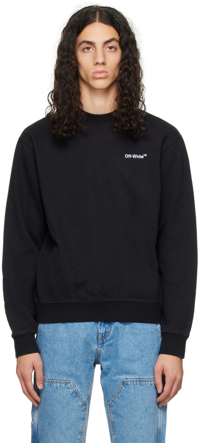 Black Helvetica Sweatshirt by Off-White on Sale