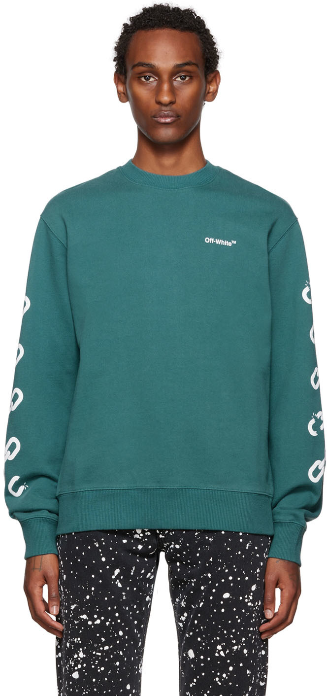 Off White Green Chain Arrow Sweatshirt Smart Closet