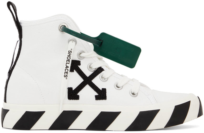 Off-White White Mid-Top Vulcanized Sneakers