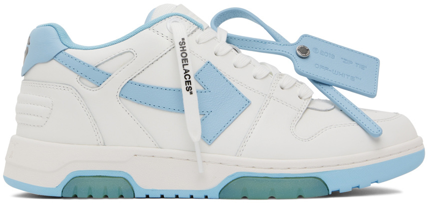 White & Blue Out Of Office 'OOO' Sneakers by Off-White on Sale