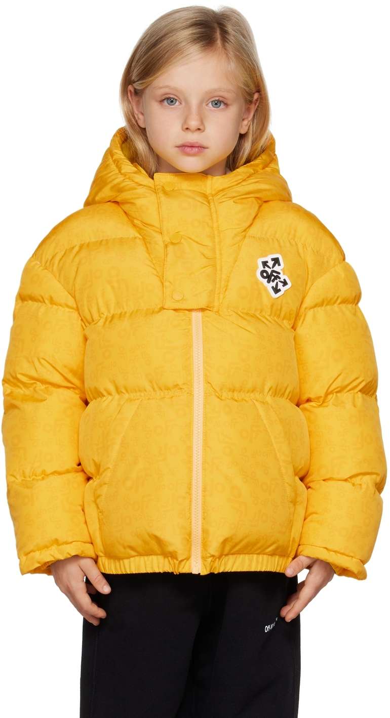 Off-white Kids Yellow Puffer Jacket