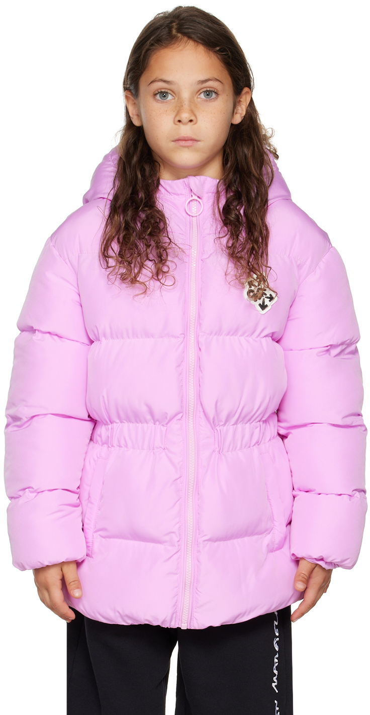 Kids Pink & Beige Padded Vest SSENSE Clothing Jackets Gilets 