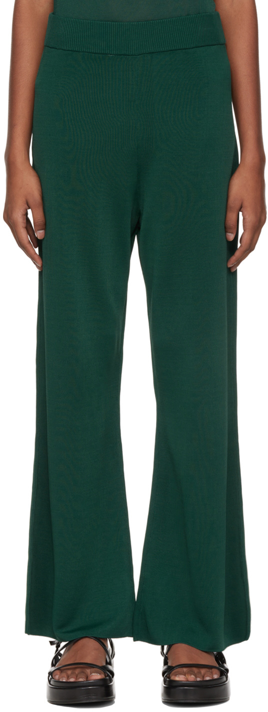 【関税込み】Studio Nicholson グリーン Arve ラウンジパンツ Green Arve Lounge Pants by Studio Nicholson on Sale