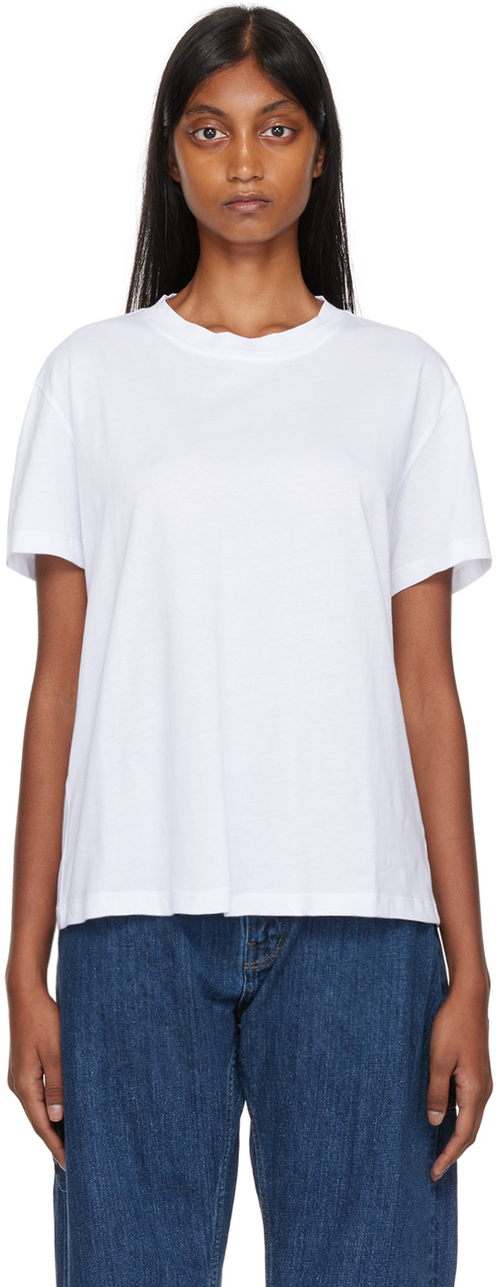 Studio Nicholson: White Marine T-Shirt | SSENSE