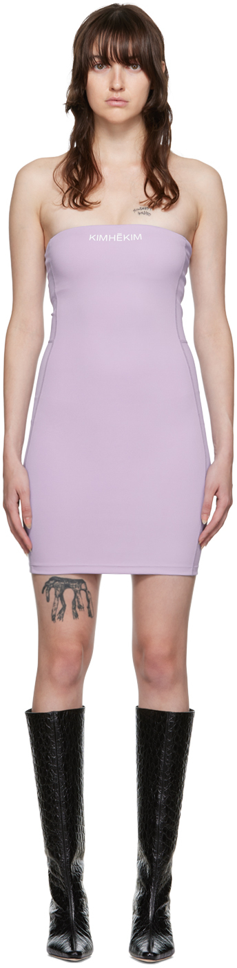 KIMHĒKIM Purple Yoga Tubetop Minidress