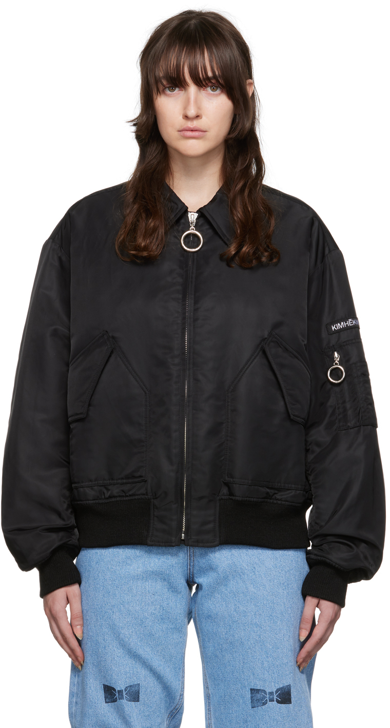 Kimhekim logo-plaque puffer jacket - Black