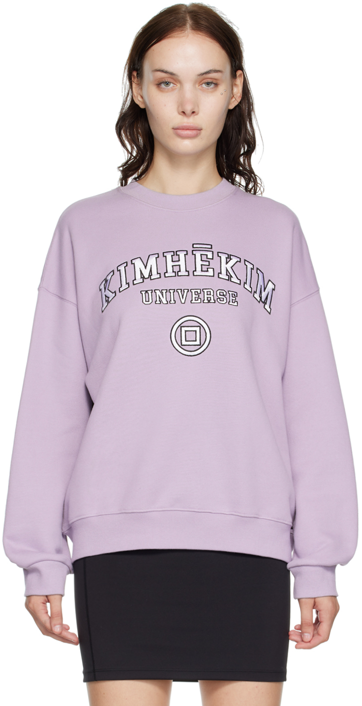 Shop Kimhēkim Purple 'universe' Sweatshirt In Lavender